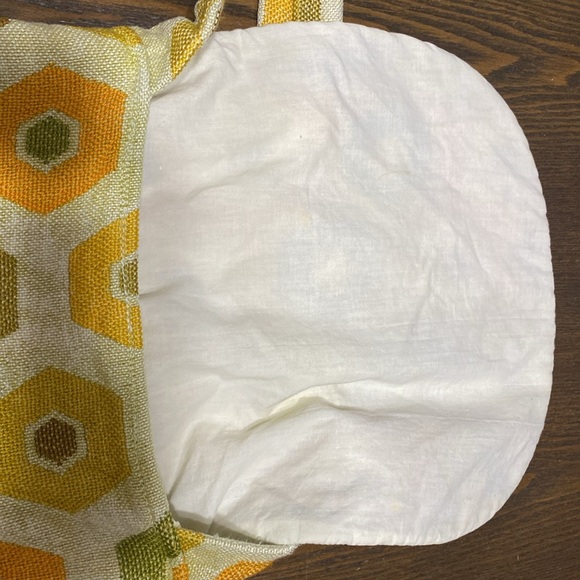 Vintage Amazing Mod Retro 70’s Knit Bag Yellow Orange Green Purse - Picture 2 of 9